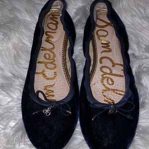 Sam Edelman navy velvet Felicia flats